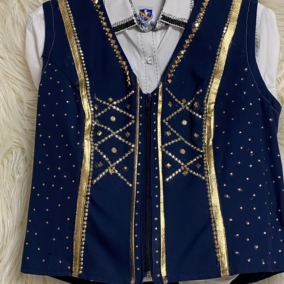 Navy and Gold Show Vest - Picture 3 of 3